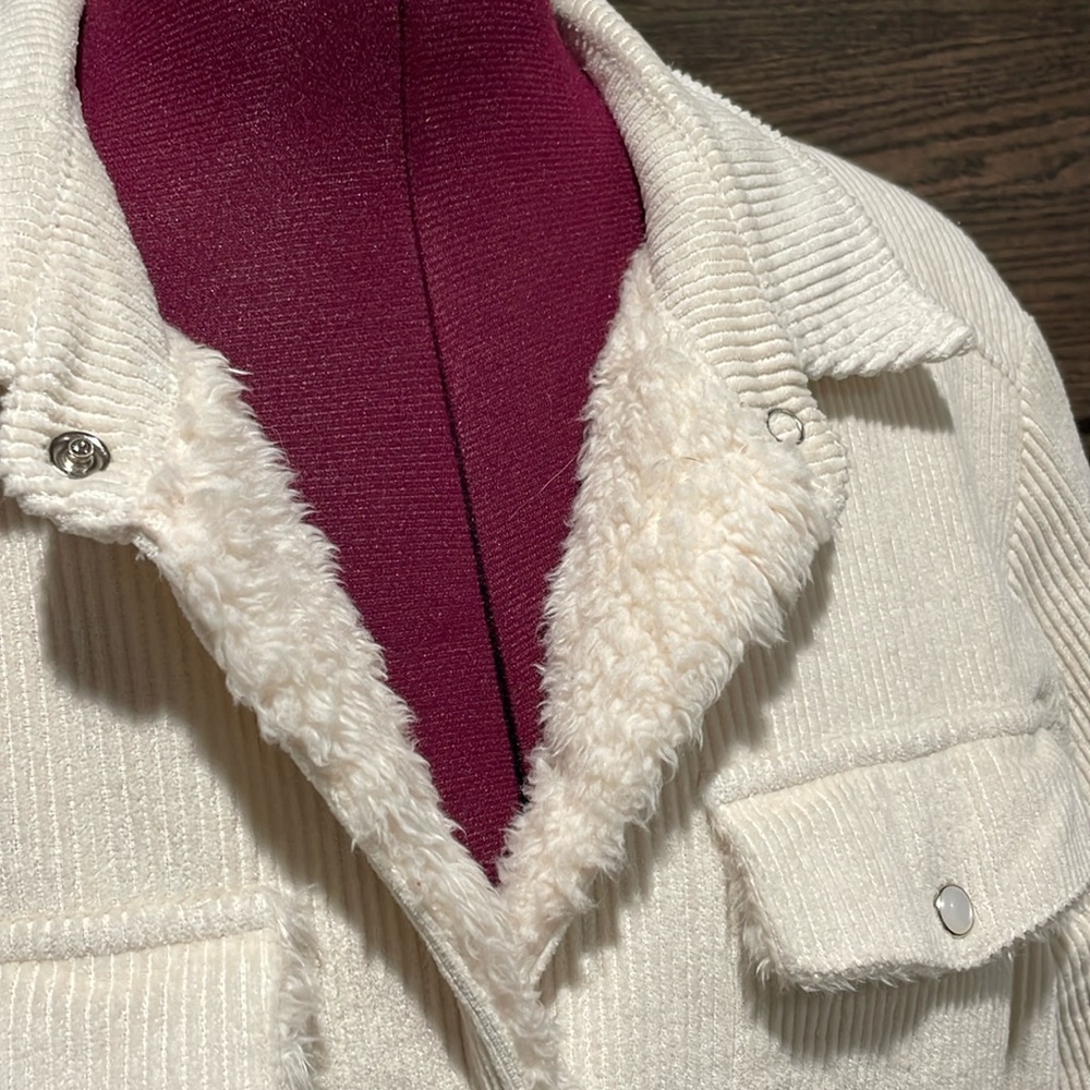 Cream Courderoy Shacket